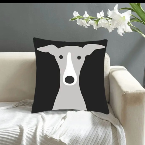 New Throw Pillow Cover Greyhound IG Sighthound Whippet Dog 18x18 - Picture 1 of 6